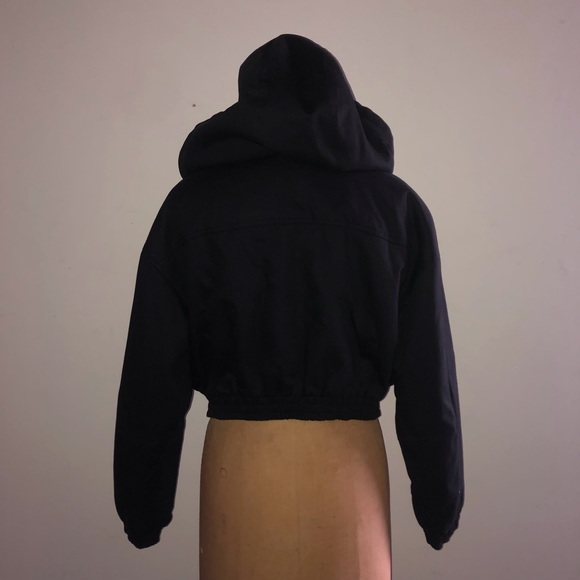 [Gstudio] Black Teddy Fleece Sherpa Crop Bomber Jacket& Coat. - Picture 7 of 9